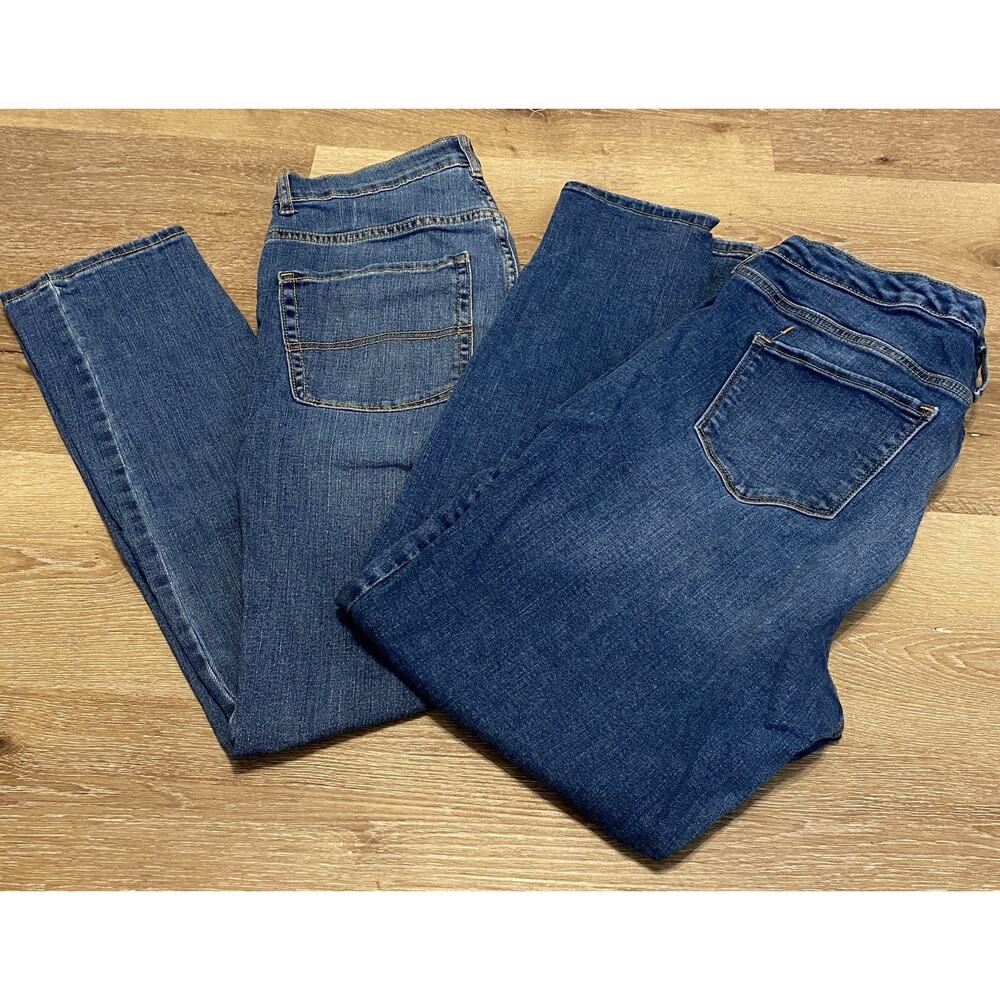 Lot 2 Jeans Mossimo Curvy Skinny Place Skinny Stretch Women's Sz 16 Medium Wash
